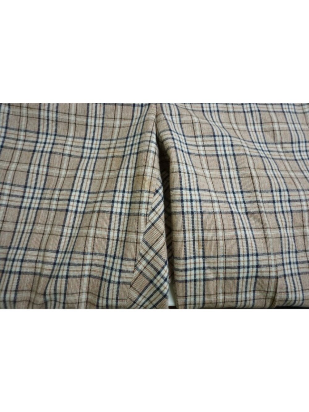 Unbranded VINTAGE Brown Blue Plaid 3 Pc Suit Jacket Pants Vest Sz 40R - Picture 11 of 11